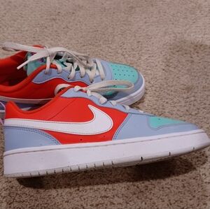 Nike Court Borough Low Recraft GS 'Cobalt Bliss Track Red' Womens Size 7.5